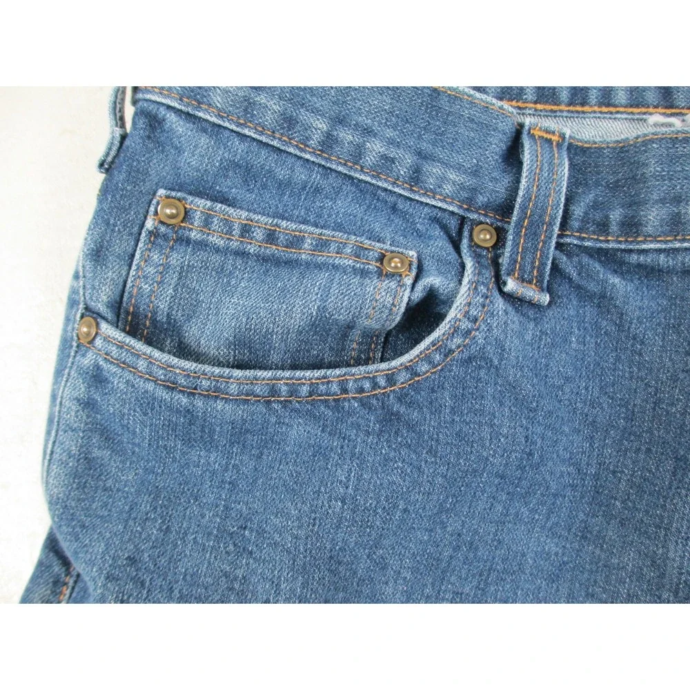 Carhartt Pants Mens 40 Blue Denim Jeans Straight Workwear‎ Casual 40X29*